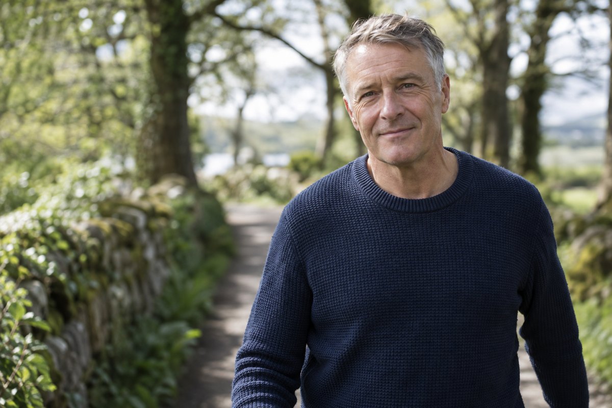 A man enjoying a quiet woodland walk